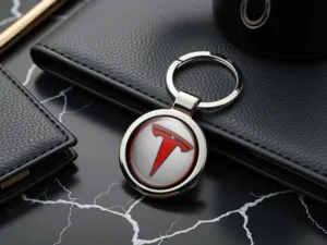 Tesla Porte-clés Coach Métal Haut de Gamme
